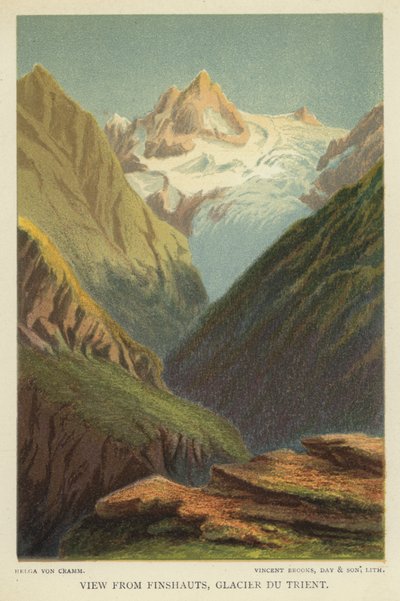 View from Finshauts, Glacier du Trient by Helga von Cramm